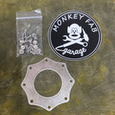 Matte finish 8 point stainless steel exhaust ring