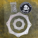 Matte finish 8 point stainless steel exhaust ring