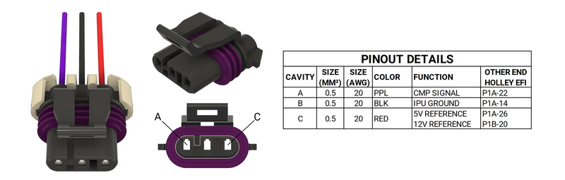 GM, Holley Cam/Crank 24X Cam58x sensor connector