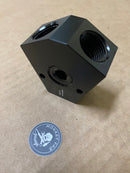 Y block with port and mounting holes