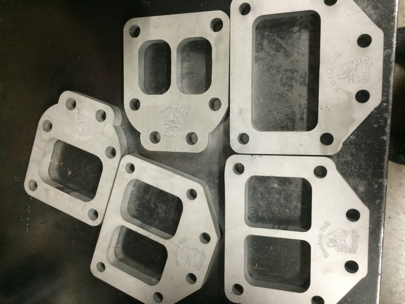 KLM T6 to DUAL 2.5 TRANSITION TURBO FLANGE THREADED 1/2 KLM T6 to DUAL 2.5 TRANSITION TURBO FLANGE THREADED 1/2