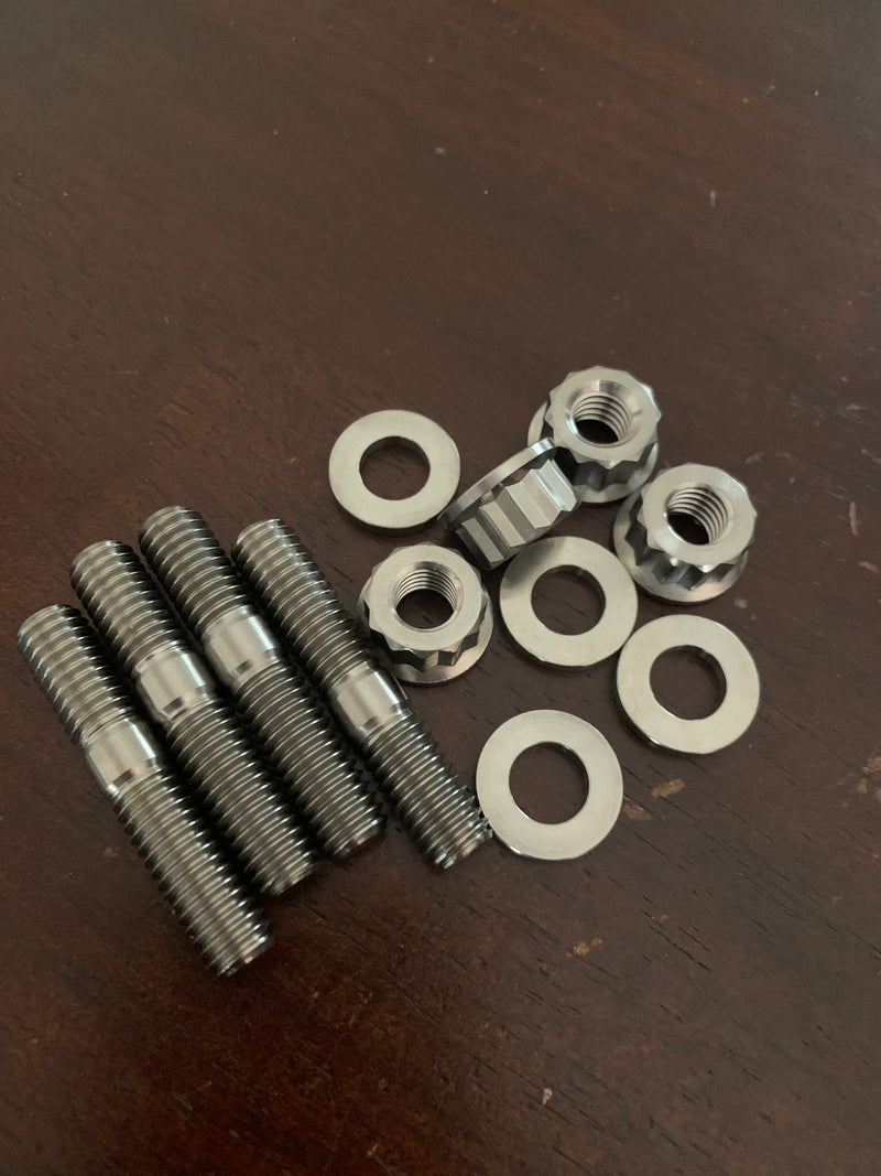 Titanium Studs Kit, 3/8-16 2" with Ti washers and nuts