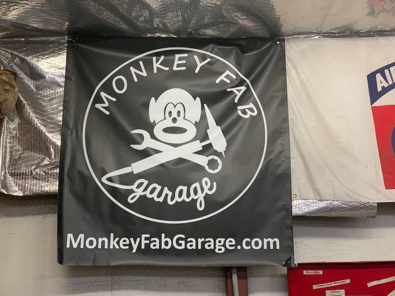 Monkey Fab Garage Banner 4'x4'
