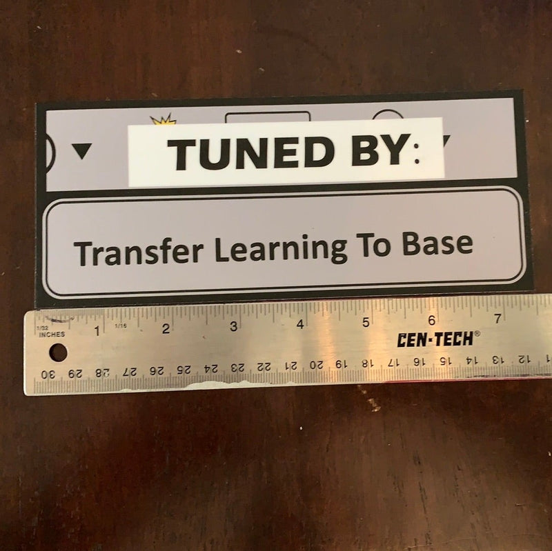 Sticker: Vinyl, Transfer learn to base