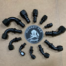 AN PUSHLOC Hose Ends, Black (for PUSHLOC hose)