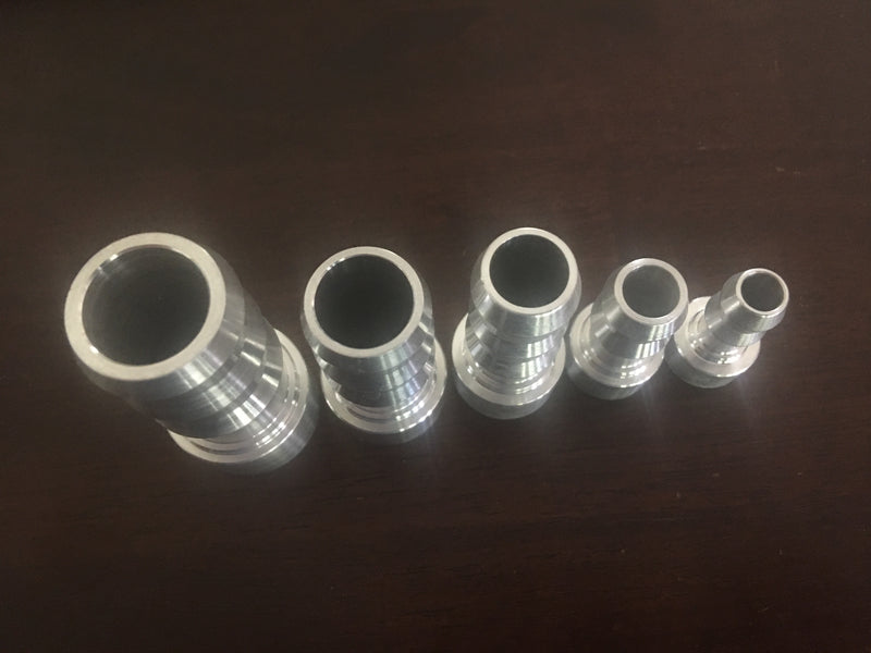 Aluminum Weld-On Barb Fitting – Push Lock 1/4″ Barb – Finish Line Factory