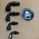 AN PUSHLOC Hose Ends, Black (for PUSHLOC hose)