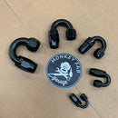 AN Hose Ends, Black (for reg nylon/ steel braided hose)