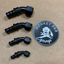 AN PUSHLOC Hose Ends, Black (for PUSHLOC hose)