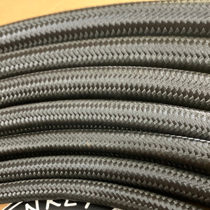 AN Hose, Braided Steel Black Nylon (by the foot)