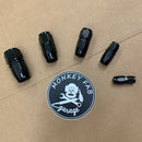 AN Hose Ends, Black (for reg nylon/ steel braided hose)