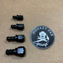 AN PUSHLOC Hose Ends, Black (for PUSHLOC hose)